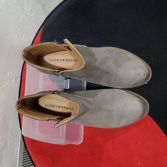 Lucky Brand Breah Leather Boots in Grey Size 8 - Picture 4 of 13